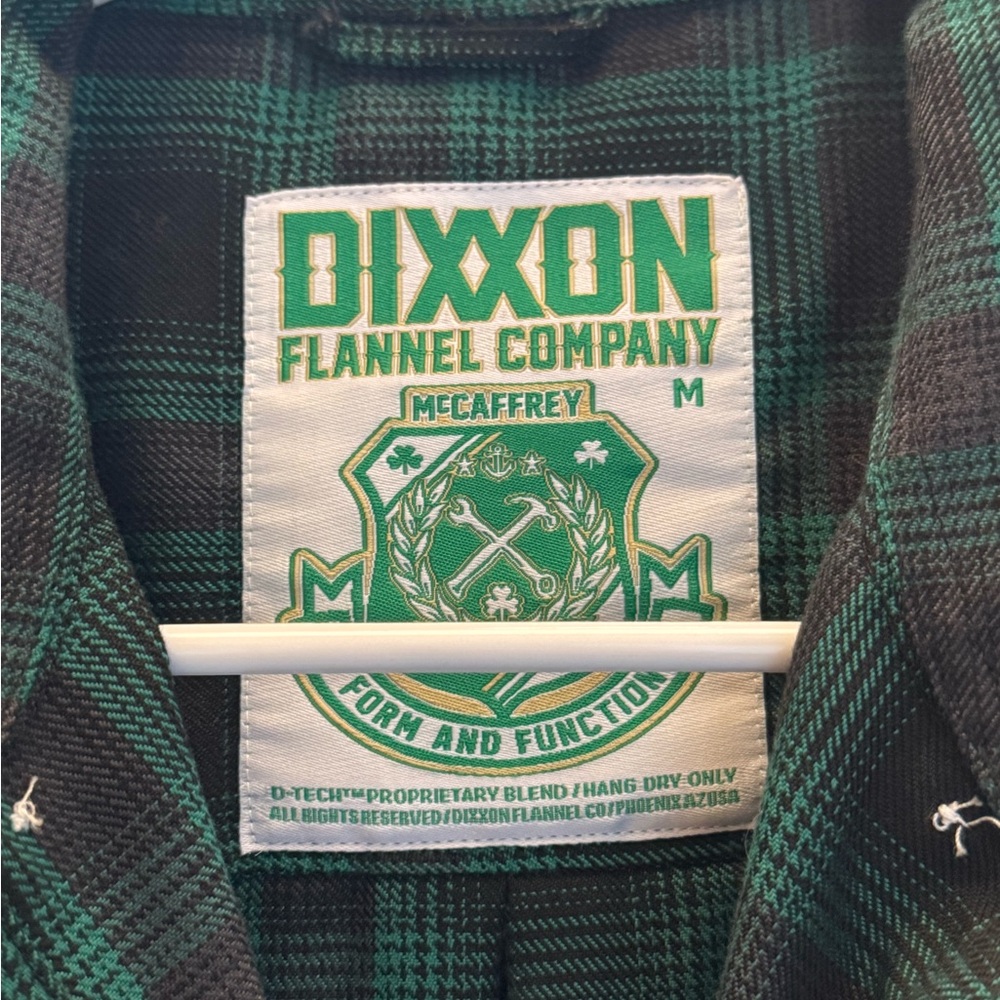 DIXXON McCaffrey Edition Plaid Flannel Shirt in Green and Black